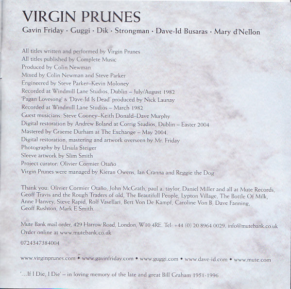 Virgin Prunes – …If I Die, I Die – CD | Rustblade