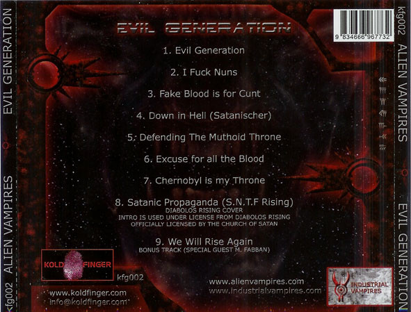 Alien Vampires – Evil Generation - CD - Image 3