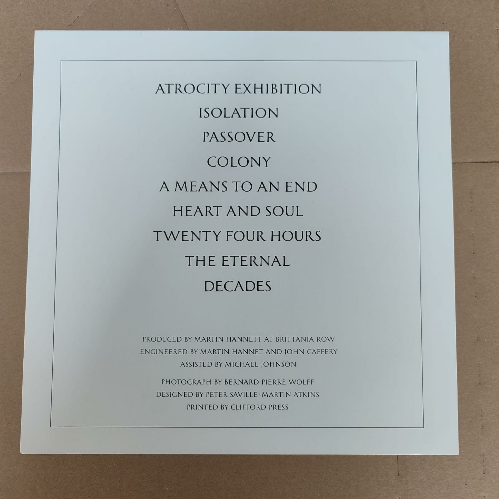 Joy Division – Closer - LP + Insert - Image 3