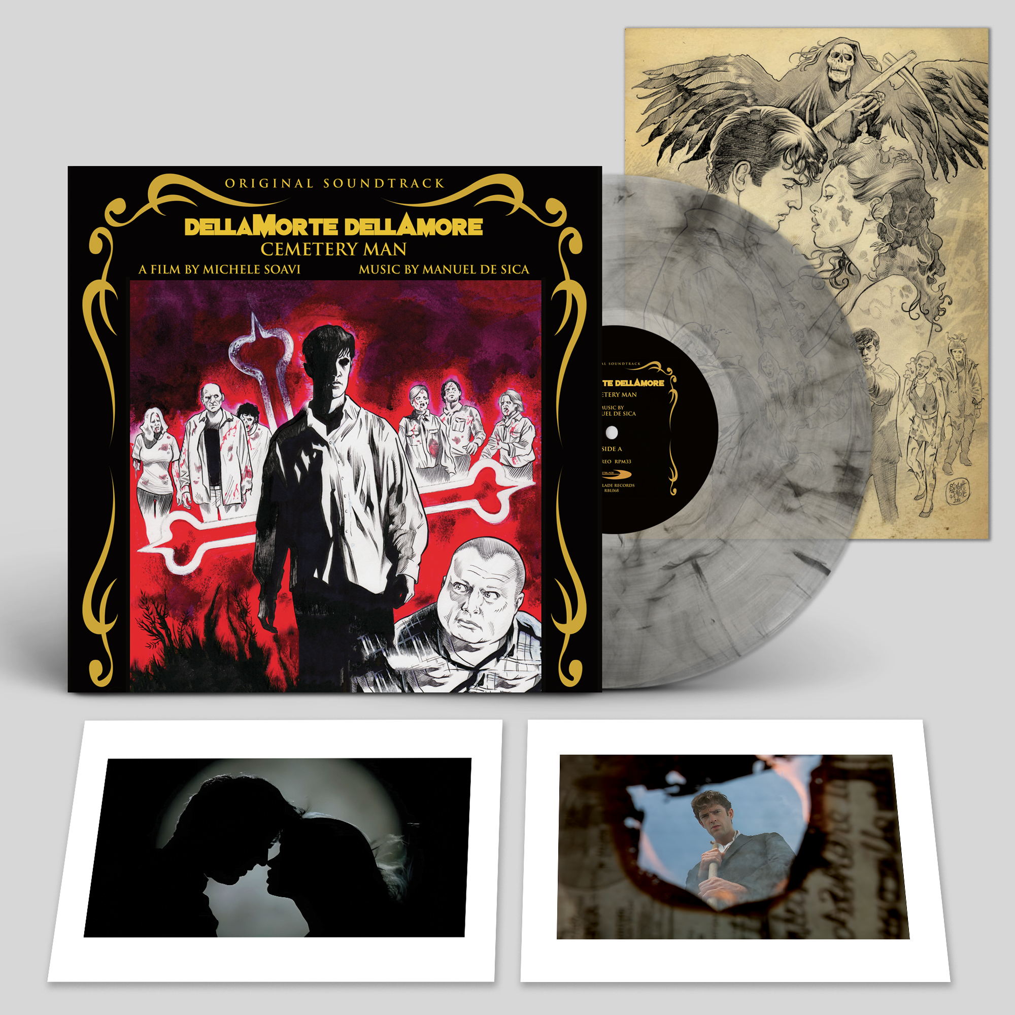 DellaMorte DellAmore (Cemetery Man) Soundtrack by Manuel De Sica – Deluxe Smoke Fog Vinyl + Insert + Postcards – Limited 100 Copies