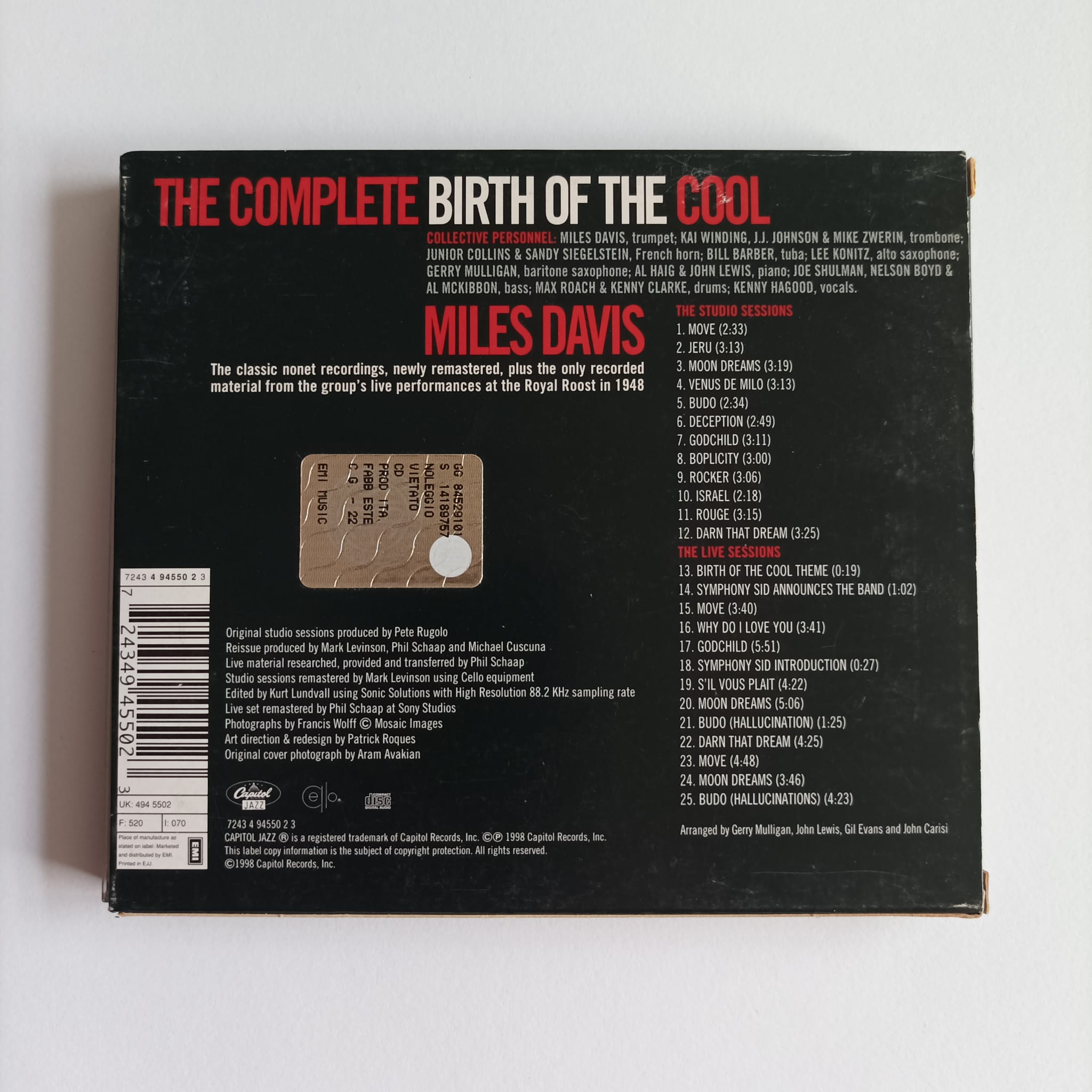 Miles Davis – The Complete Birth Of The Cool - CD - Image 2
