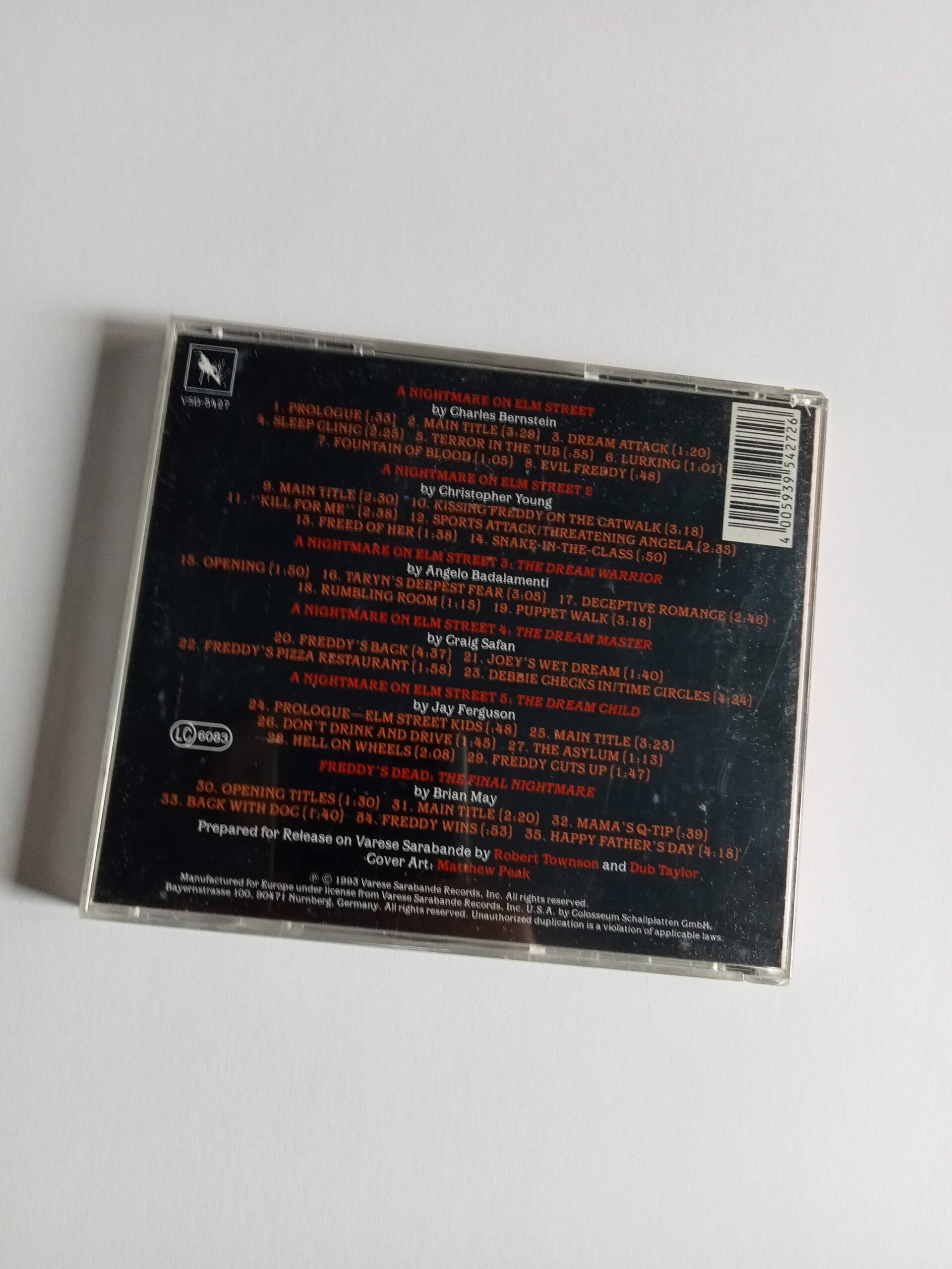 Various – A Nightmare On Elm Street (Horror Collection) (The Best Of A Nightmare On Elm Street 1-6) (Original Motion Picture Soundtracks) - Image 2