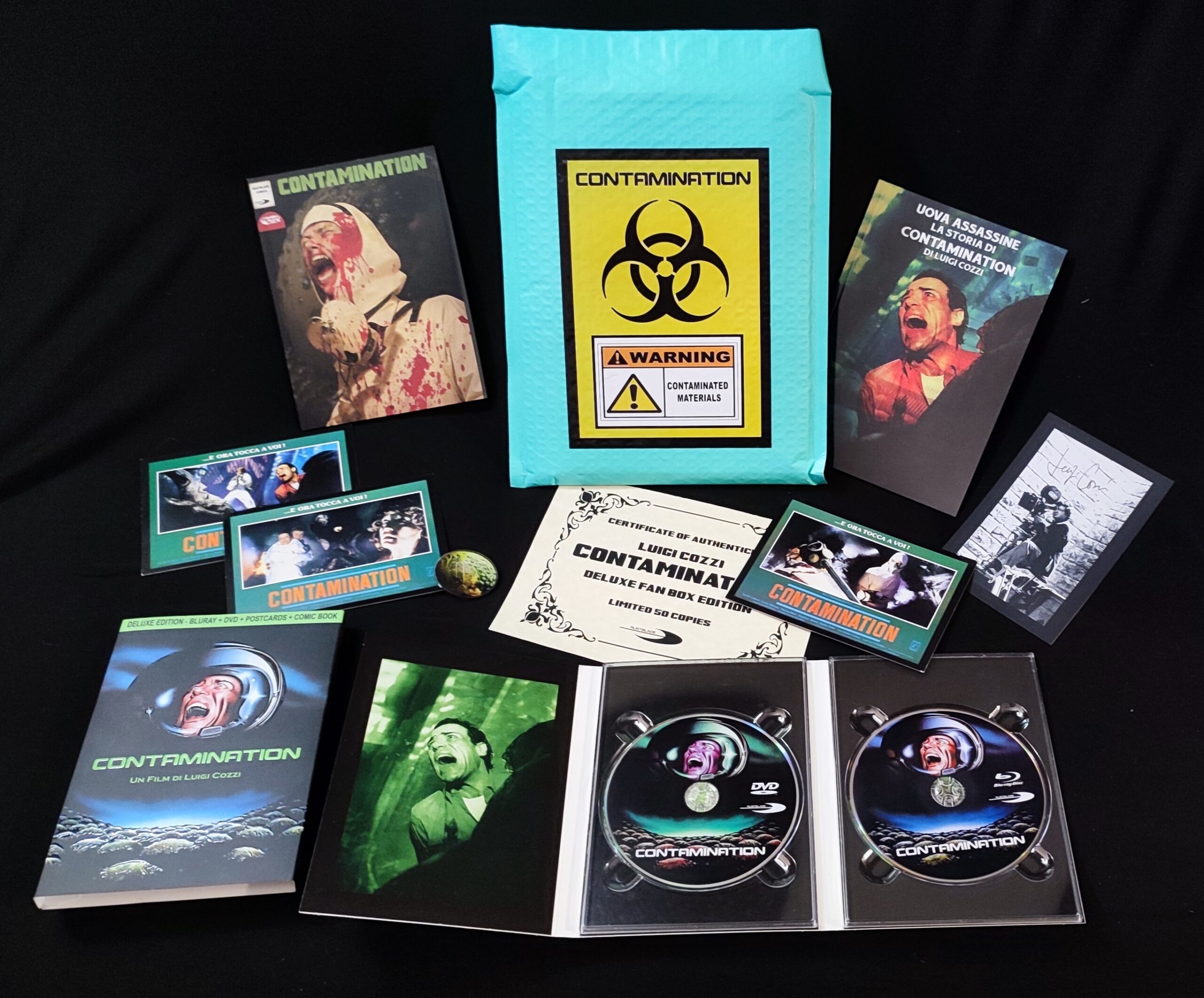 Contamination - A film By Luigi Cozzi - FAN BOX 50 COPIES - Dvd, Bluray, Comic Book, GADGETS - Image 3