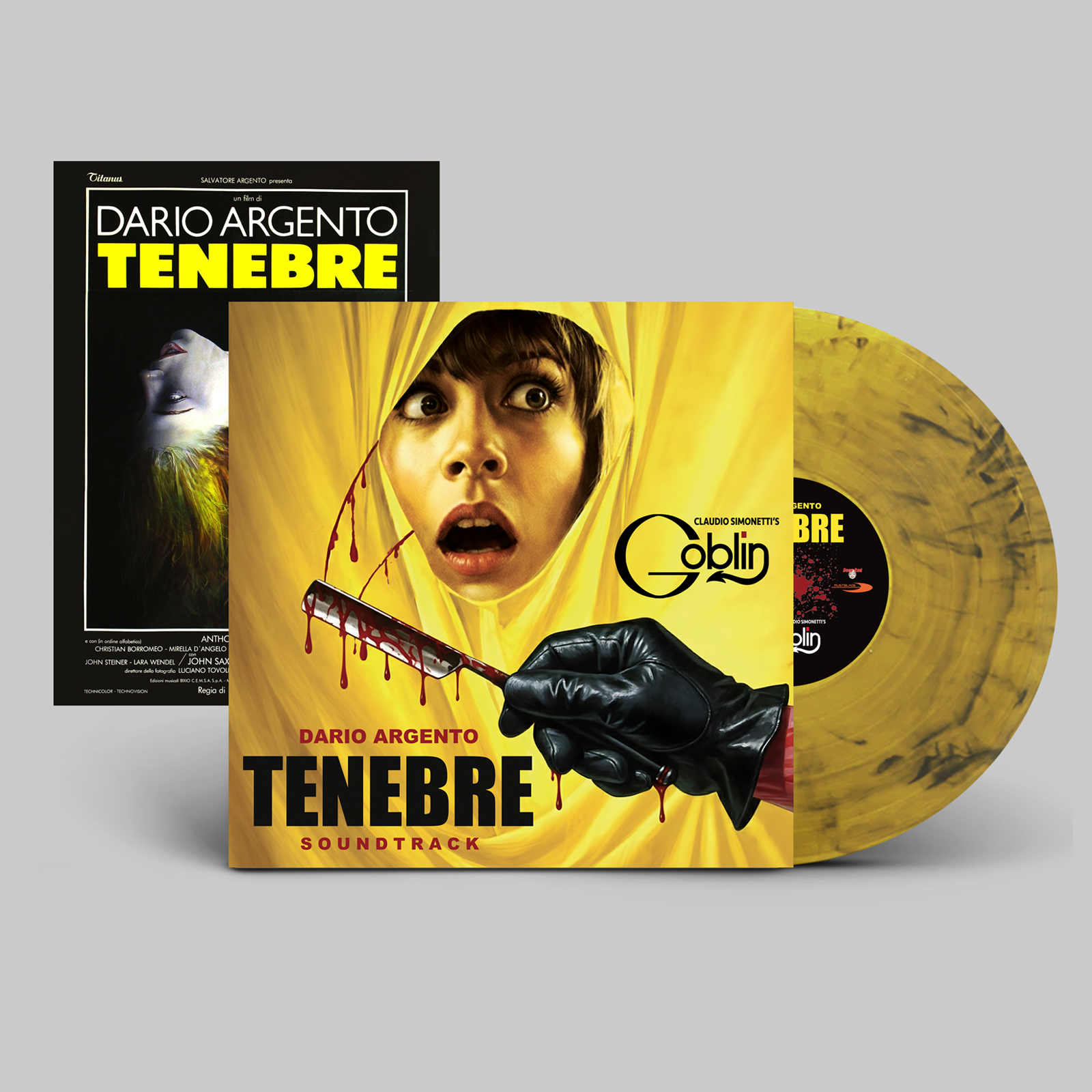 Claudio Simonetti's Goblin - TENEBRE SOUNDTRACK - Limited Marble Yellow Vinyl - PREORDER OUT IN SEPTEMBER
